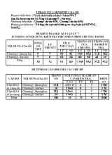 Ma trận và đề kiểm tra học kỳ I môn Vật lý Lớp 7 - Năm học 2018-2019 - Trường THCS Lý Tự Trọng (Có đáp án)